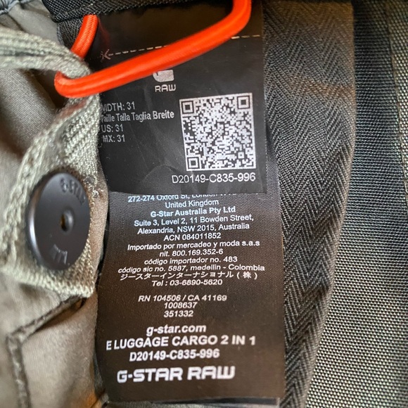 Rare G-Star - Exclusives - E LUGGAGE CARGO PANTS 2 in 1 - Mens - Waist 31 - Picture 5 of 16